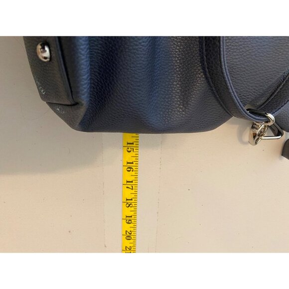 Jenna Kator Purse bag Navy Blue Pebbled Vegan Leather & Matching Wallet - Picture 15 of 16